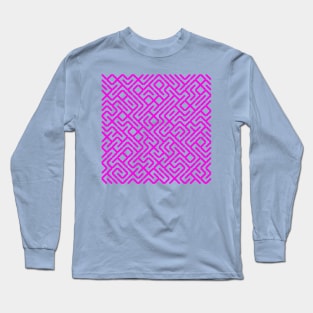 "10 PRINT..."-style Recursive Digital Maze Long Sleeve T-Shirt